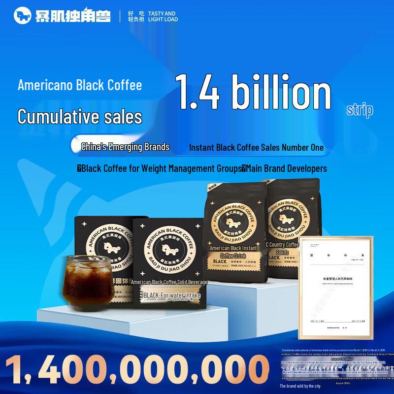 Baobuild Unicorn 0-Sugar 0-Fat Instant Black Coffee