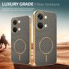 For OnePlus Ace 2V/Nord 3 5G Phone Case Carbon Fiber Textured Electroplated TPU Back Cover