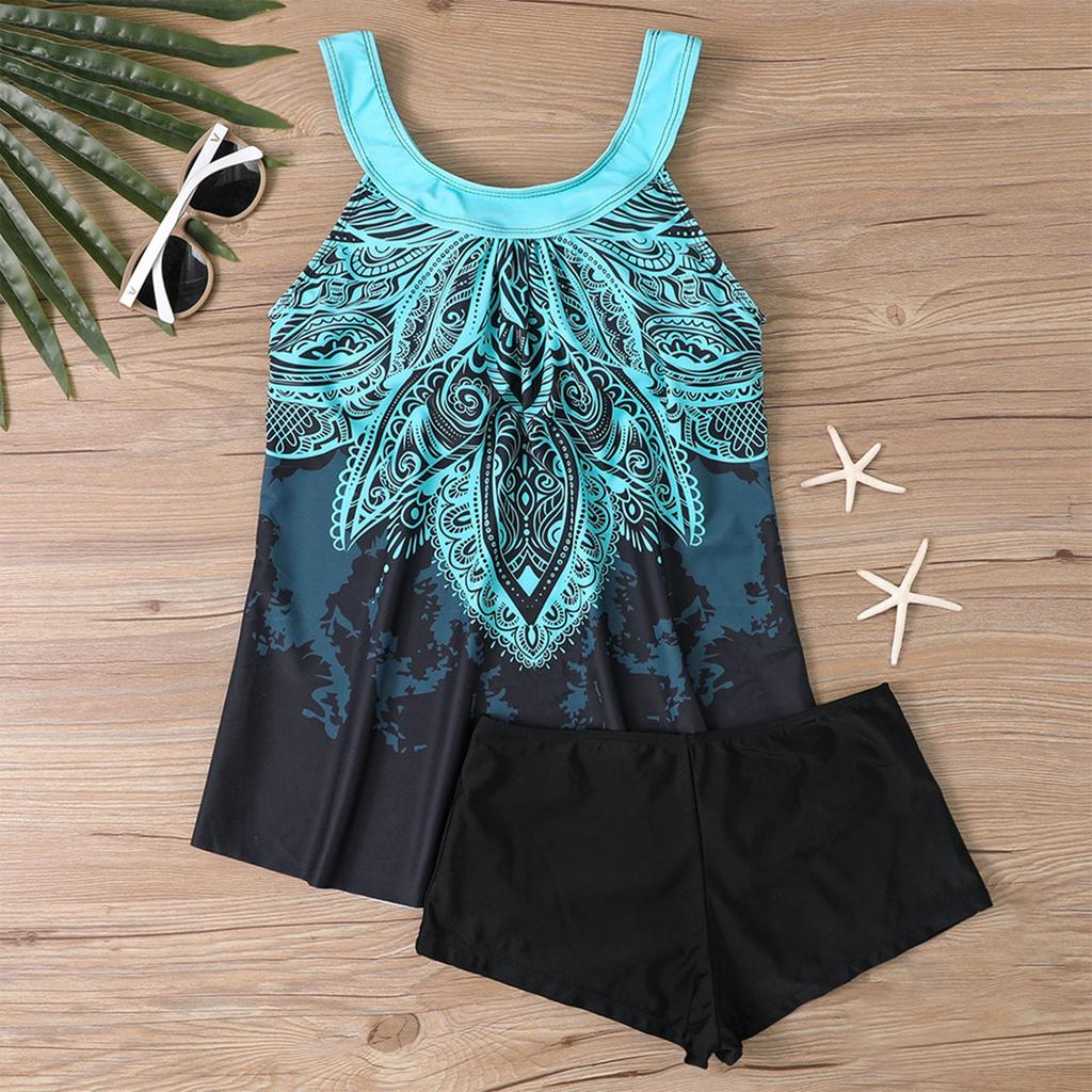 Женский сексуальный тонкий купальник с бретельками и разрезом на бретельках плюс размер купальника (Набор из двух частей)