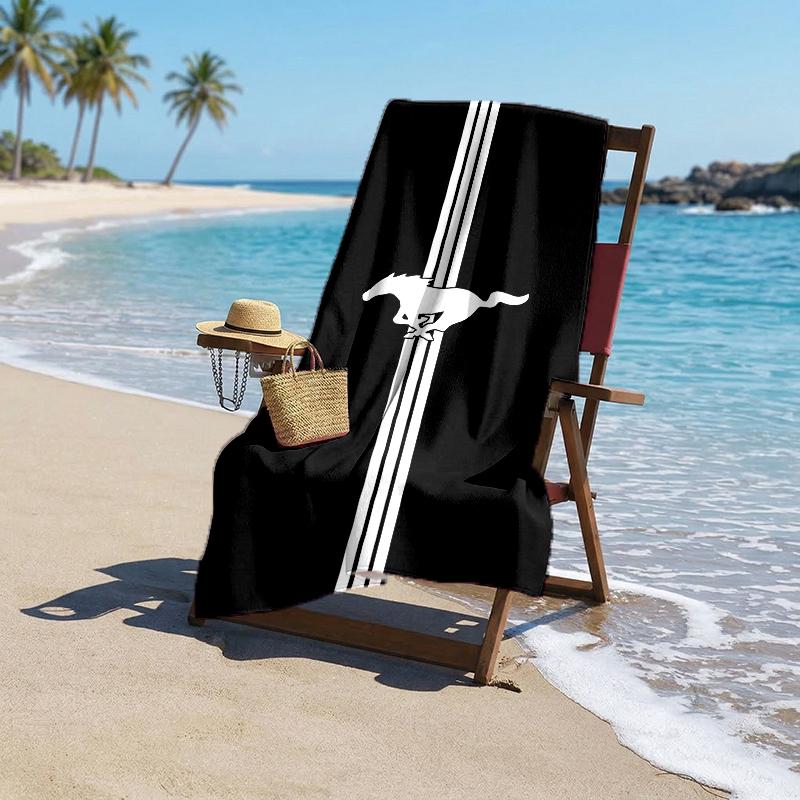 Mustang Fashion Beach Towel: Ideal for Summer Adventures Soft, absorbent and quick drying suitable for swimming and bathing
