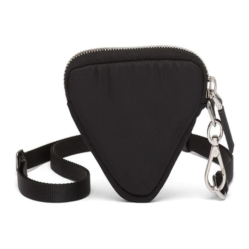 Prada Top zipper nylon crossbody bag coin purse men's black