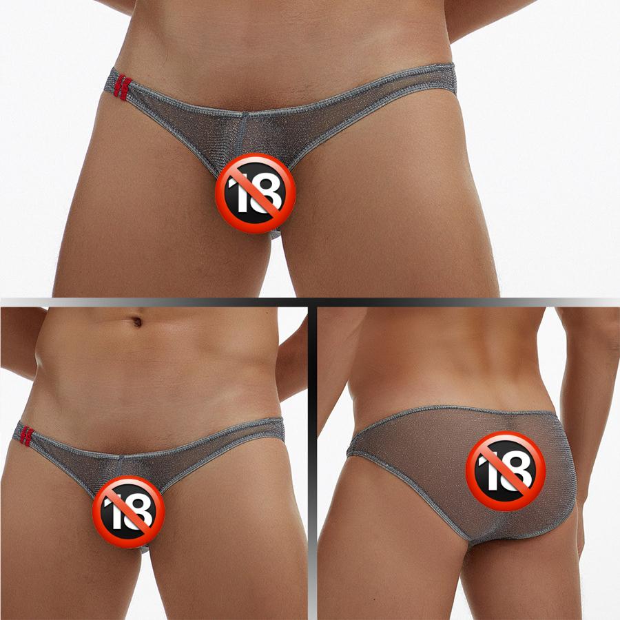 Сексуальные мужские стринги-стринги-бандаж, нижнее белье, сетчатые прозрачные трусики для геев, мини-нижнее белье, стринги с Т-образным вырезом, бикини, танга, большой размер