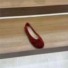 Retro suede Mary Jane shoes spring and autumn new flat-soled Doudou shoes one pedal shallow mouth round head ballet single