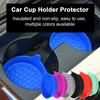 2Pcs Car Round Water Bottle Silicone Coaster Solid Color Cup Holder Anti-slip Hear-resistant Silicone Cup Mat Car Interior Accessories