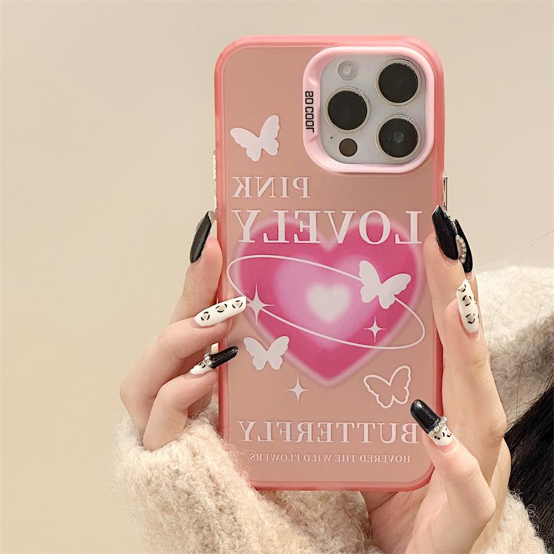 Чехол Zhitai для iPhone 16: Матовый лазерный дизайн для iPhone 15/14 Pro Max/13 с браслетом Love.