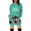 Women's Christmas Printed Mid-length Pocket Hooded Long Sleeve Top Sweatshirt