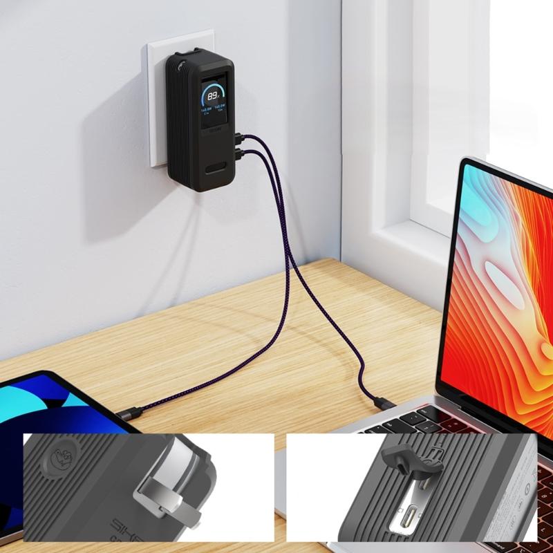 Портативный силиконовый чехол-сумка для хранения с защитой для Power Bank 2-в-1 65 Вт 9600 мАч, только чехол