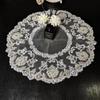 European Round Embroidery Lace Table Mat Living Room Bedroom Study Nightstand Cover Cloth Coaster Fruit Tray Kitchen Decoration
