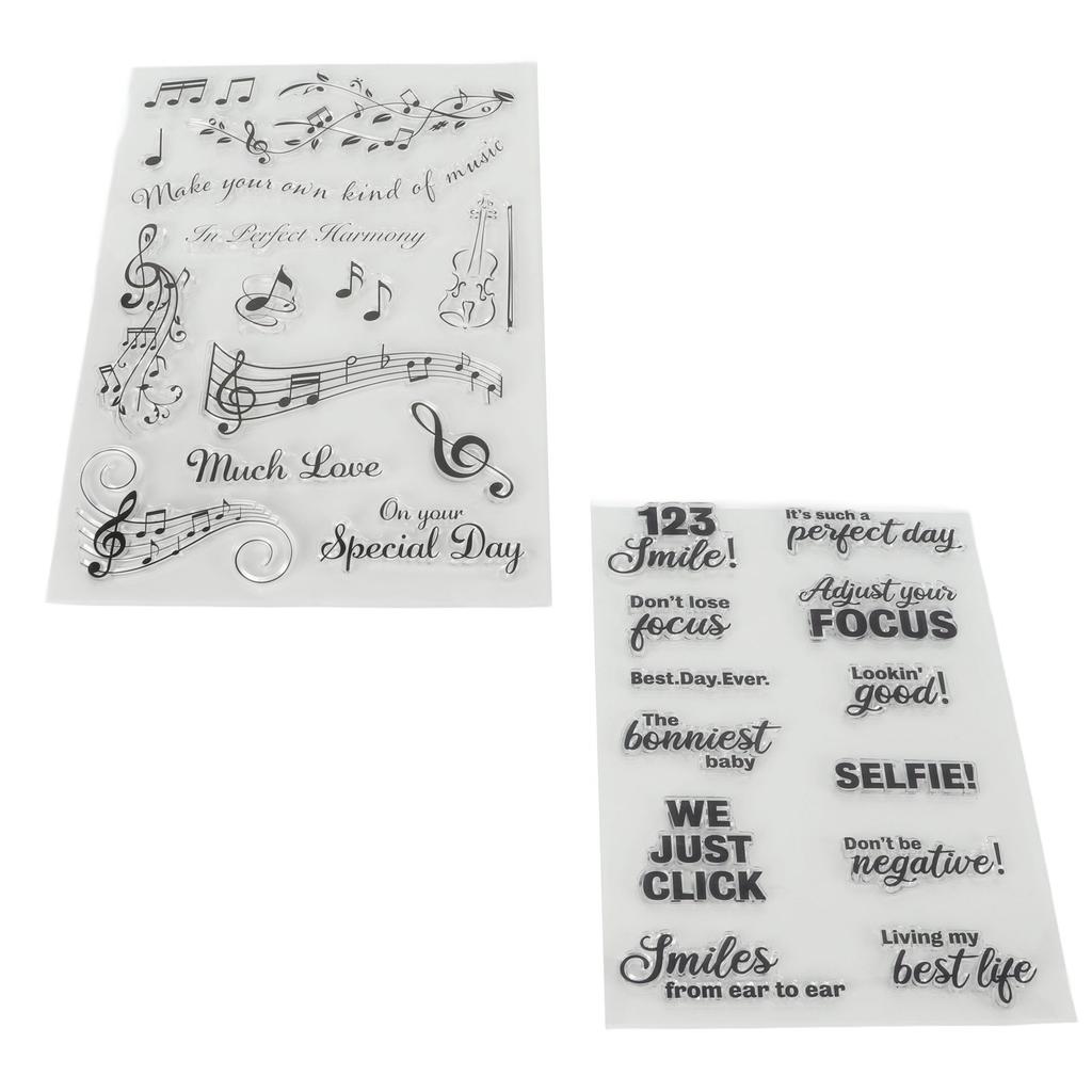 2 шт. Прозрачный штамп, моющийся, многоразовый, для ручного счета, альбом, поздравительная открытка, прозрачный штамп