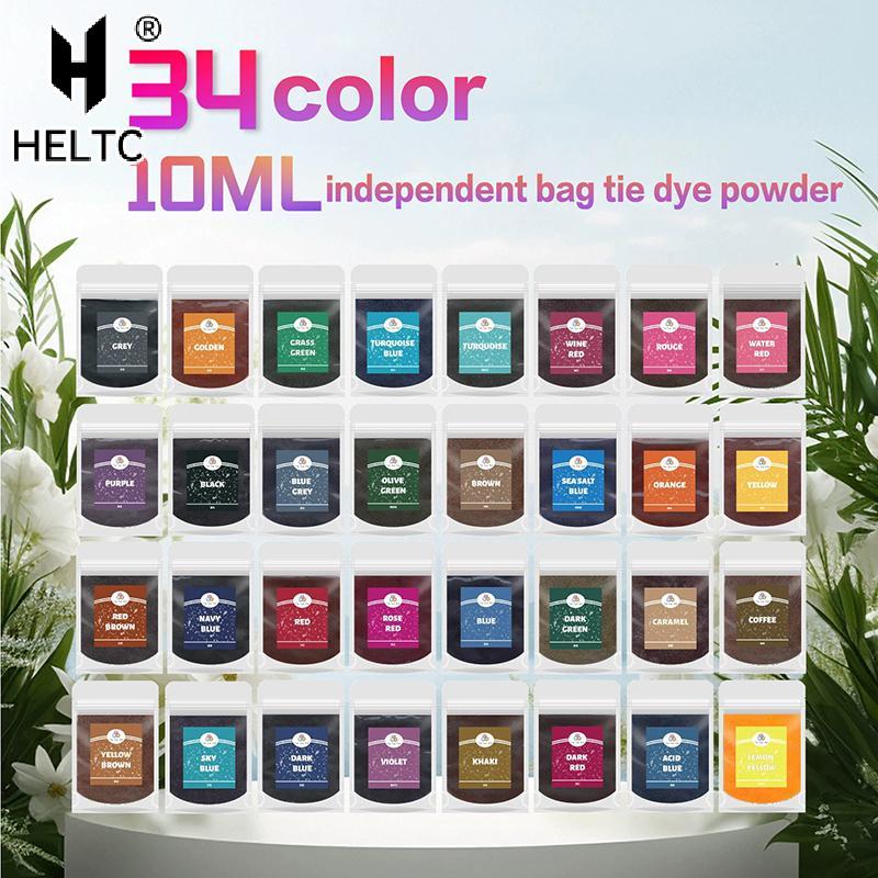 34 цвета в наличии 10 г Порошок для окрашивания ткани DIY Tie Dye Изменение цвета Бесплатный кулинарный краситель для ткани Сумки Одежды Костюма Декорирования