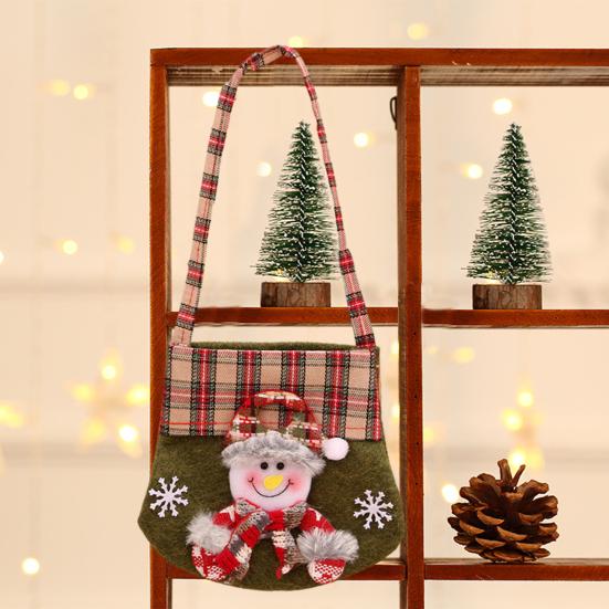 Christmas Candy Bag Exquisite Cartoon Santa Gift Bags Festive Handbag for Party Presents Decorations