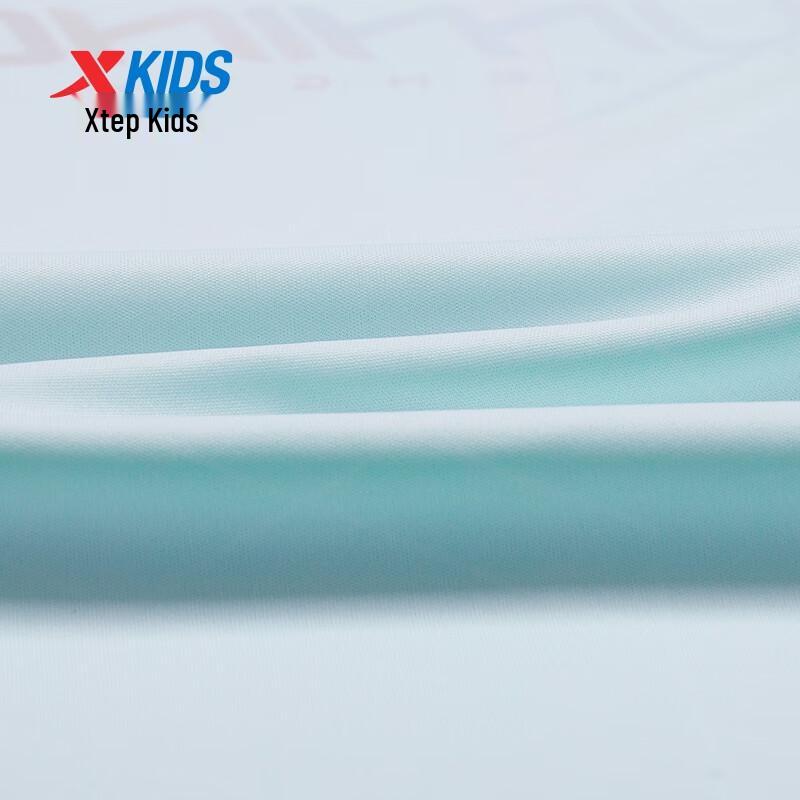 XTEP Kids' Breathable Quick-Dry Gradient Print Short Sleeve Knit Shirt