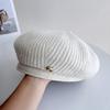 Литературный и ретро черный шерстяной берет женский осенне-зимний универсальный для узкого лица шляпа художника теплая тыквенная шляпа