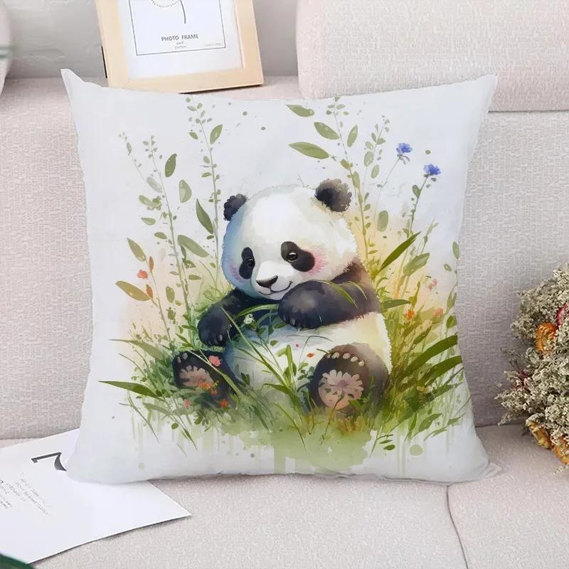 Kawaii Panda Decoration Living Room Bedroom Bed Cushion Cover Decorative Pillowcases Cushions for Decorative Sofa Pillow