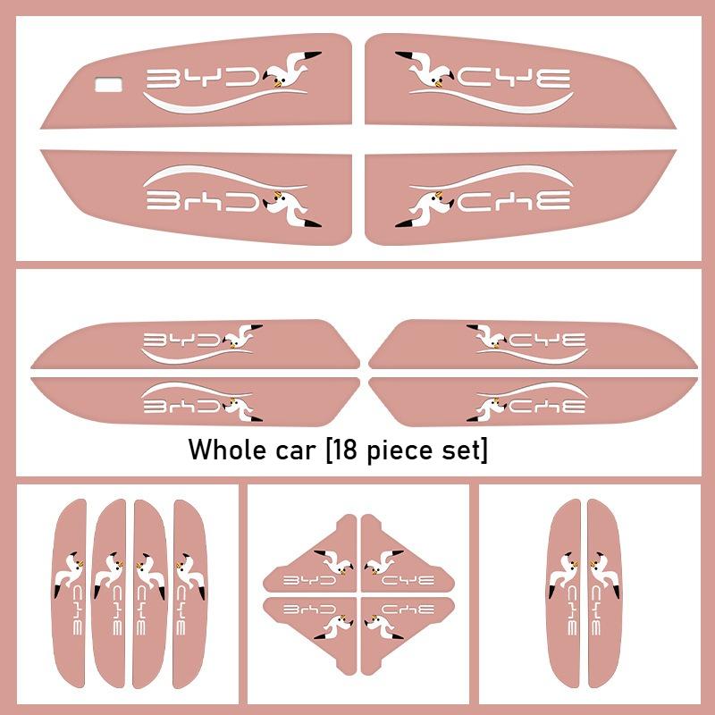 AQ3 For BYD Seagull Car Door Anti-collision Strip Set Series Anti Scratch Sticker for Door Handle PVC Non-slip Modification Parts
