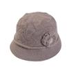 Knitted Hat New Women's Autumn and Winter Flower Fashion Mom Rabbit Wool Basin Hat Plus Velvet Thickened Warm Hat