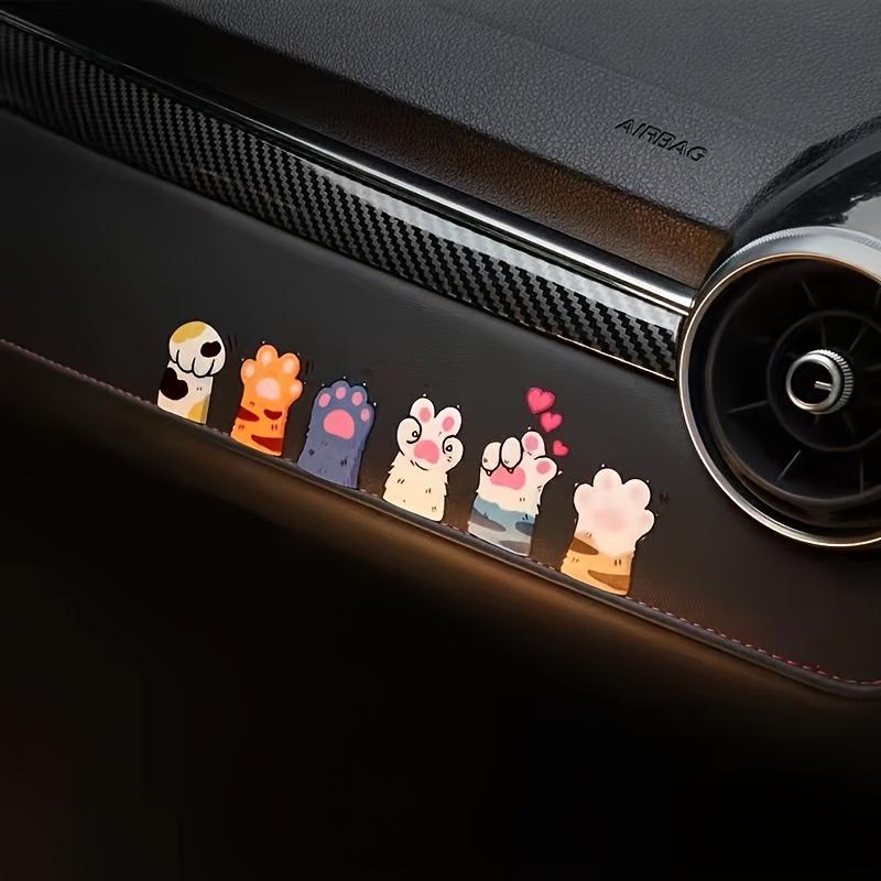 Large, Small Cat Paw Car Stickers, Personality Creative Cute Motorcycle Decorative Stickers, Cartoon Cat Motorcycle Reflective Scratch Stickers