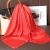 Luxury Brand 21Colors Solid Neck Tie Shawl Silk Square Scarf Women 70cm Hair Hand Wrist Headkercheif Hijab Bandana