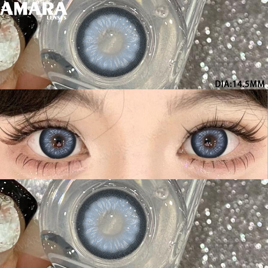 AMARA Модные цветные контактные линзы Коричневые Мягкие линзы Косметические линзы для БОЛЬШИХ ГЛАЗ Зеленый Цвет Контактные линзы для глаз Косметика для глаз Ежегодное использование