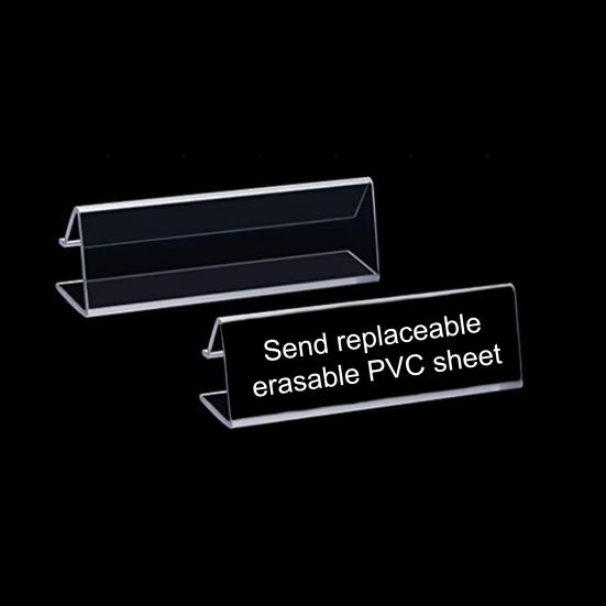 Упаковка из 30 штук Держатели для этикеток Проволочные полки Прозрачные держатели для ценников Легко протирать