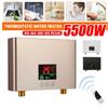 5500W Instant Water Heater Bathroom Kitchen Wall Mounted Electric Water Heater LCD Temperature Display with Remote Control