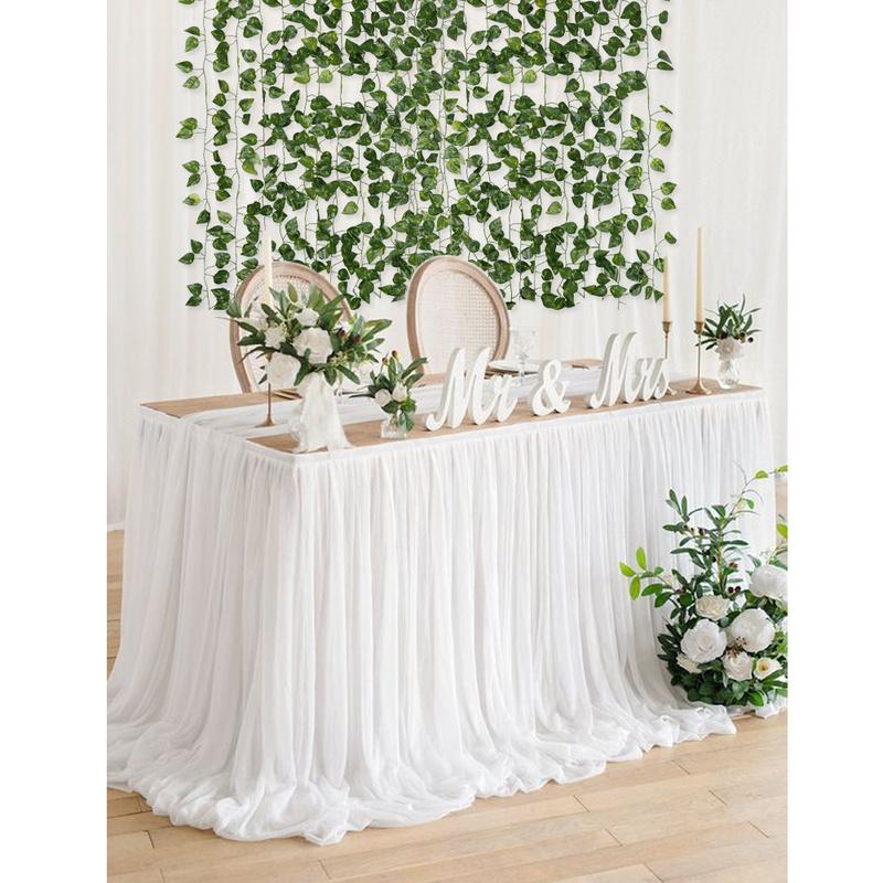 12 шт. 2,1 м искусственная гирлянда из листьев плюща, искусственные растения, имитация лозы, растения, листья винограда для дома, свадьбы, внутреннего и наружного украшения стола