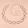 European and American Fashion Clothing Skirt Accessories Geometric Metal Waist Chain Women Versatile Round Circle Chain Waist Chain