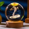 Zodiac Crystal Zodiac Lucky Feng Good Lucky Crystal New Twelve Tabletop and New Home Commercial Use Figurine, Snake, Snake, Snake, Ball, Ornament,