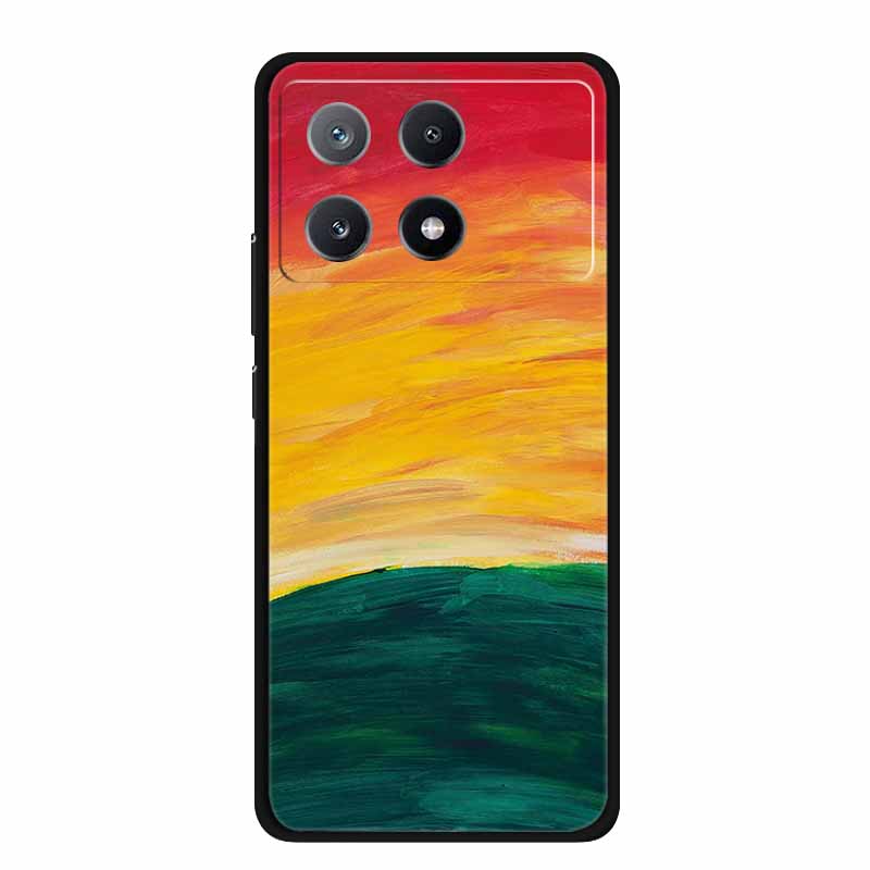 Чехол с мраморным узором для Poco X6 Pro Прозрачный бортик Funda для Xiaomi Poco X 6 Pro Мягкий прозрачный Coque Цветная задняя панель