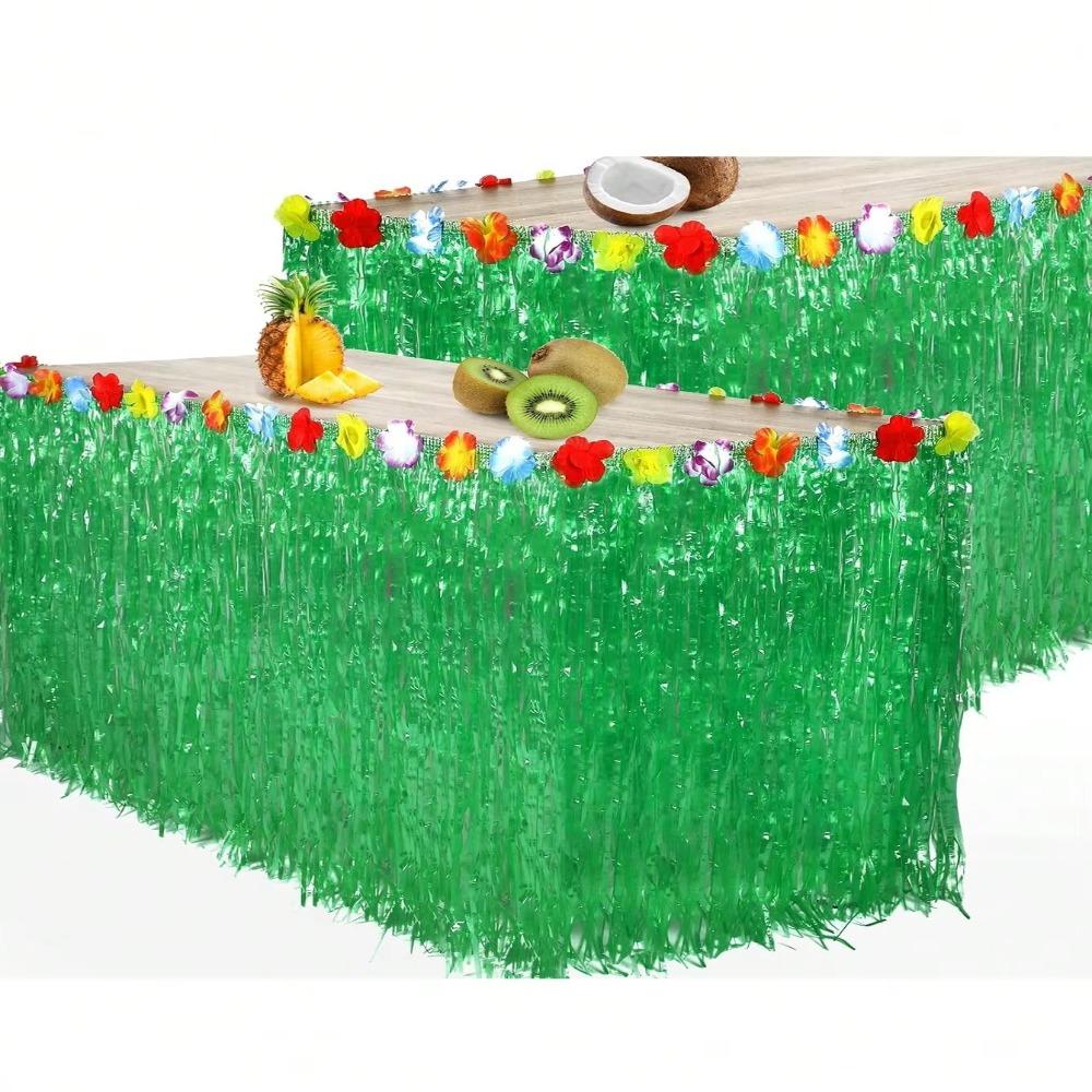 Party Decoration Grass Table Skirt Hawaii Themed Hawaiian Table Skirt Hawaii Party Tablecloth