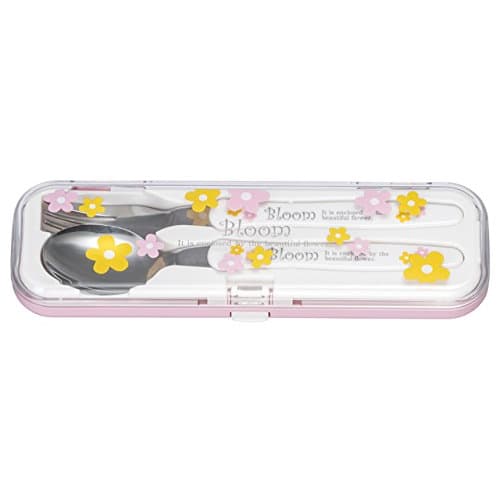 Komori Resin Cutlery Second Spoon and Fork Set, Bloom, 18cm, Dishwasher Safe, Made in Japan