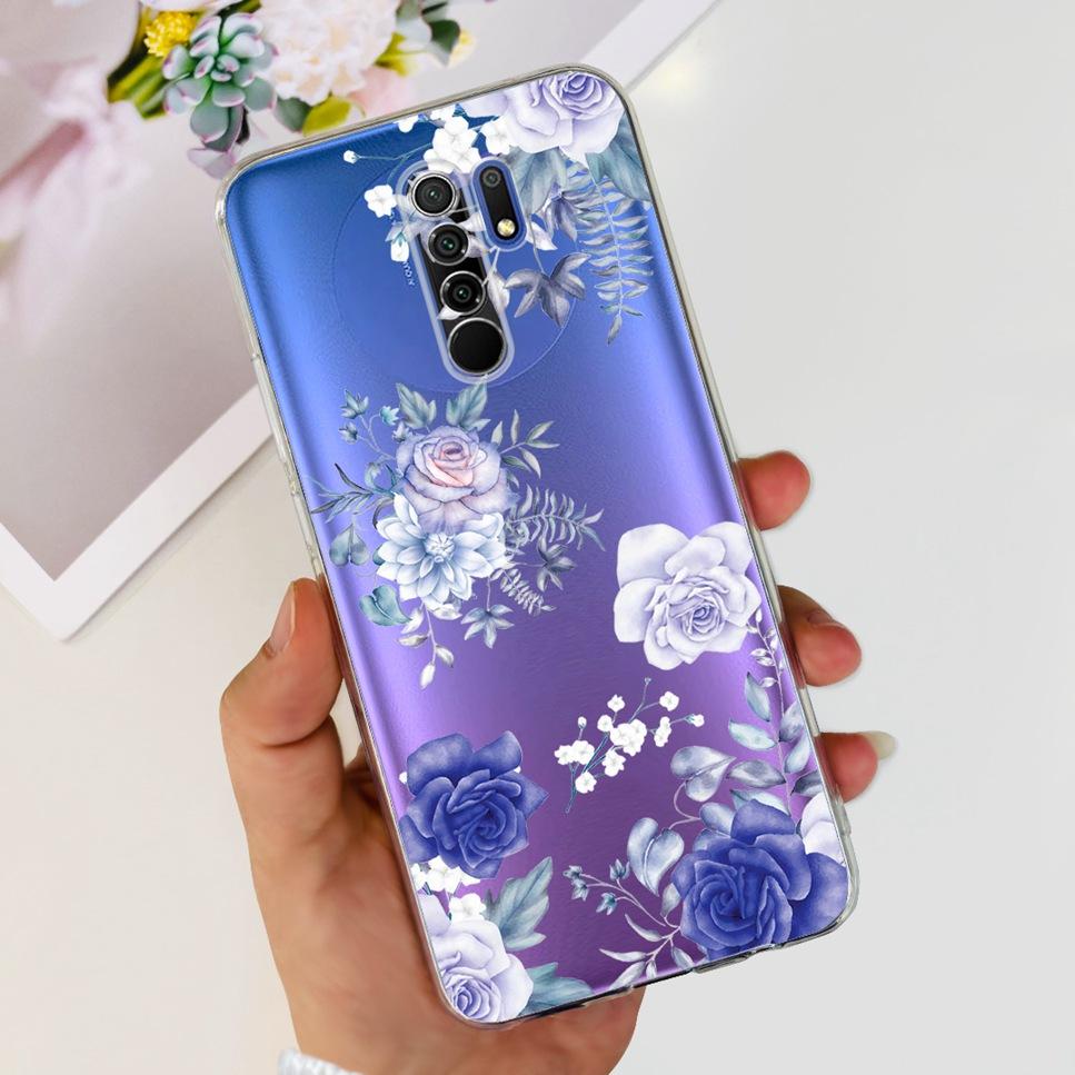 New For Xiaomi Redmi 9 Case Cute Cat Luxury Flower TPU Soft Silicone Clear Cover For Xiaomi Redmi 9 9A 9a 6.53"Bumper Phone Case
