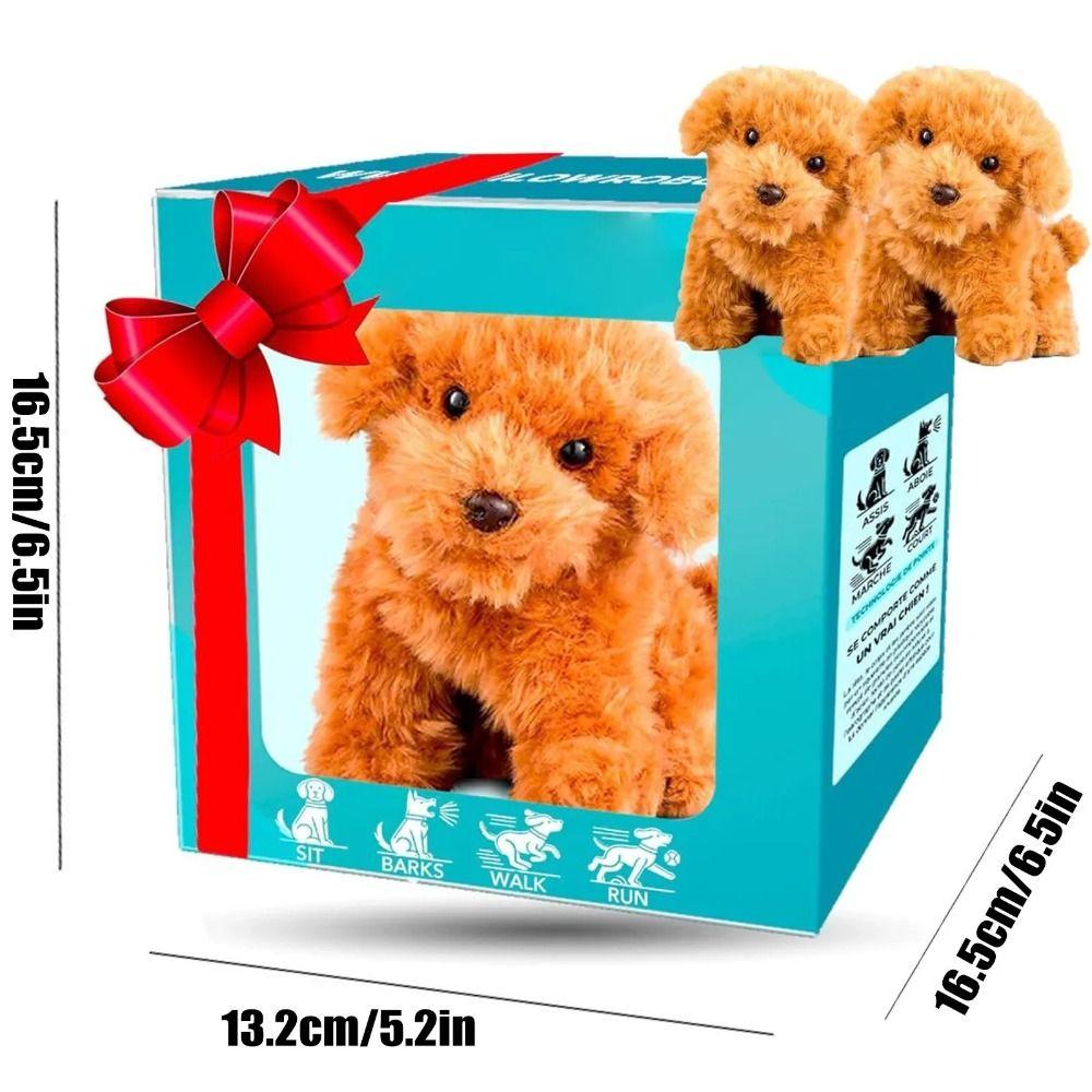 Simulation Plush Robot Dog Stuffed Animals Walking Dog Toy Lovely Realistic Robotic Puppy  Baby Toy