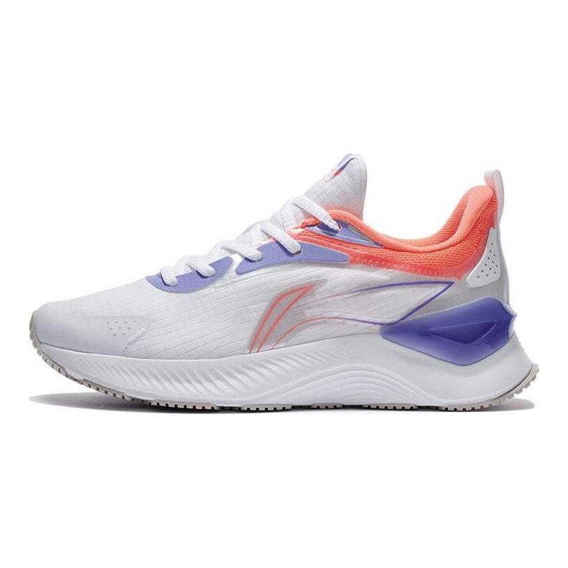 Li Ning YueYing Элемент Беговые кроссовки Женские Низкие Белый/Фиолетовый ARHS010-1