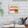 2D Flat, 1pc Vintage German Beer Decorative Sign- Vintage German Bar Wall Art with Beer Bottle Design- Durable Aluminum Metal Sign, Suitable Home