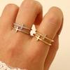 Double Cross Multi-Layer Open Ring: European & American Niche Design for Women - Luxury High-End Accessories