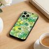 Счастливый четырехлистник Чехол для телефона Для iPhone 17 16 15 14 13 12 Max Plus Силиконовый Черный Чехол