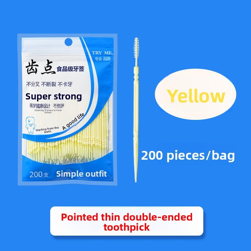 Double-ended Disposable Bagged Toothpicks for Cleaning Between Teeth