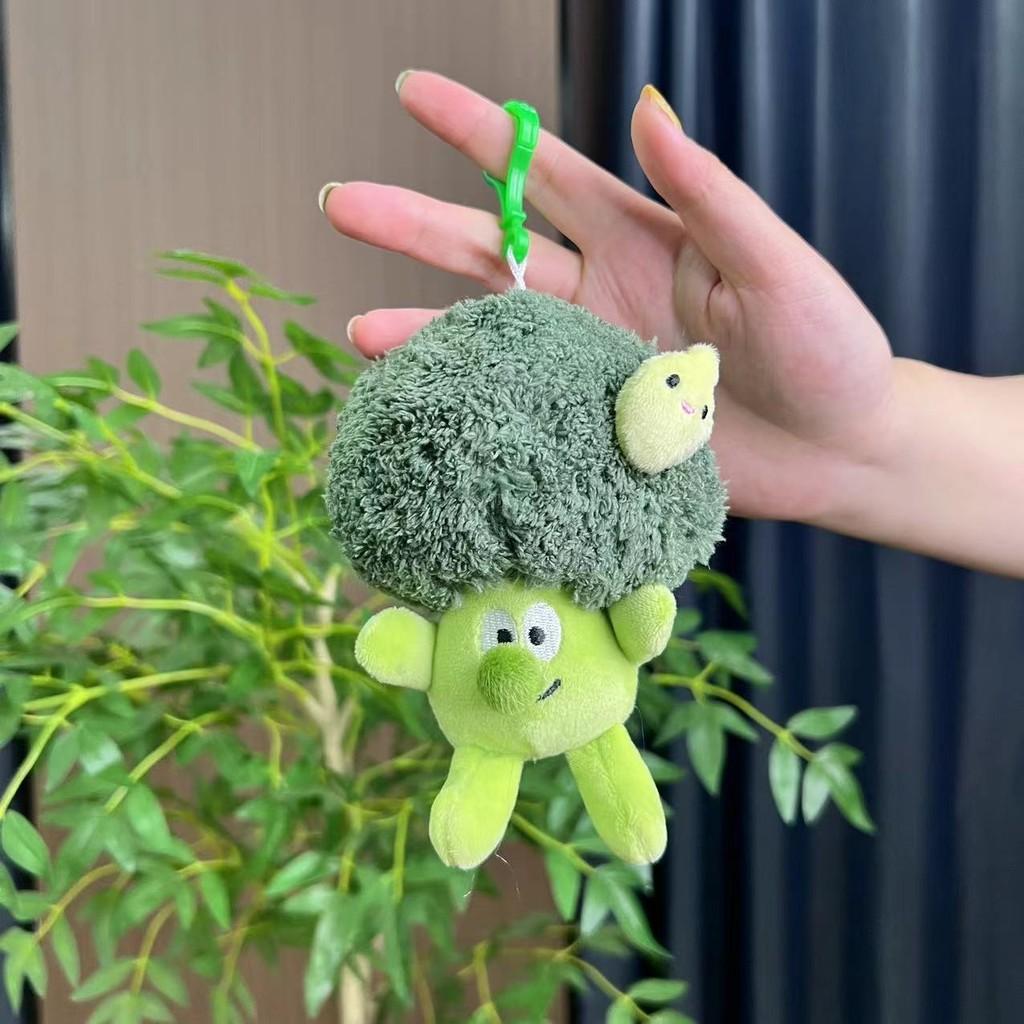Брокколи Зеленый Очаровательный Плюшевый Брелок с Дизайном Цветного Цыпленка Детям Для