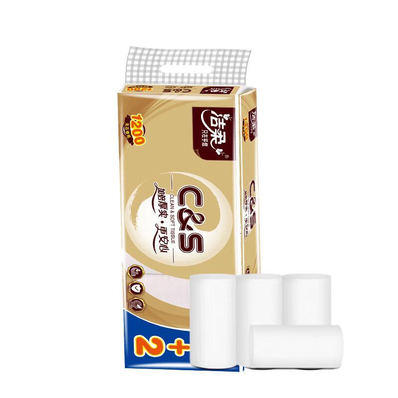 C&S Golden Royal 4-слойная туалетная бумага без втулки, 12 рулонов