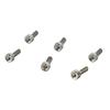 6PCS Guitar Hex Head Screws Double Tremolo Bridge Saddle String Locking Screw with Taper Tip Silver