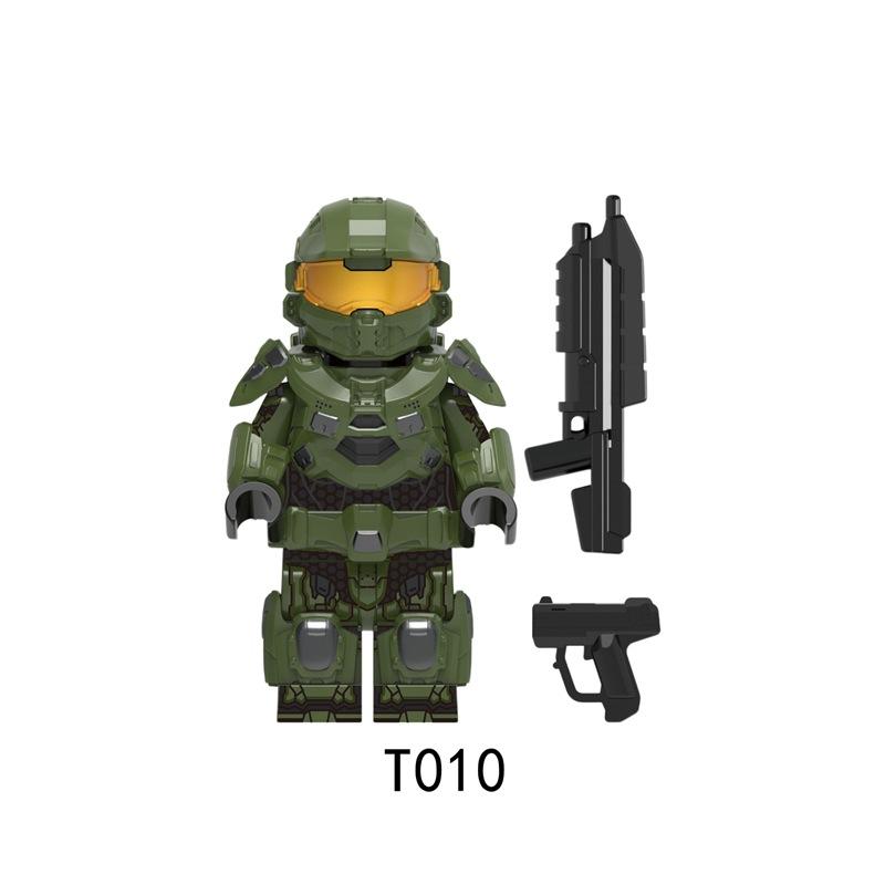 T009-T011 Строительные блоки Мигифигурки Солдат из Научной фантастики, Военные Фигурки с Оружием, Игрушки-Конструктор для Детей Мальчиков, Подарок