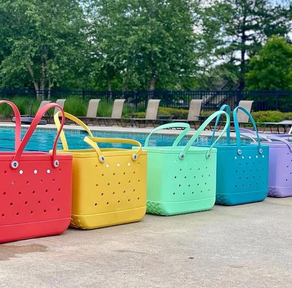 Пляжная сумка Легкая резиновая сумка-тоут Большая водонепроницаемая моющаяся сумка-тоут для улицы Прочная открытая сумка для путешествий Кемпинга Пляжного спорта Лодки Бассейна Спортивного зала
