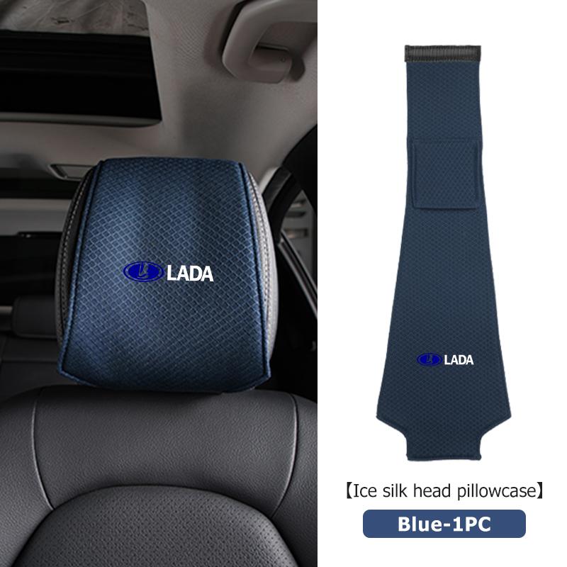 Car Headrest Cover Auto Seat Headrest Cushion Neck Pillow Case For Lada Vesta Niva Samara Kalina Largus Priora Xray Granta yhge5