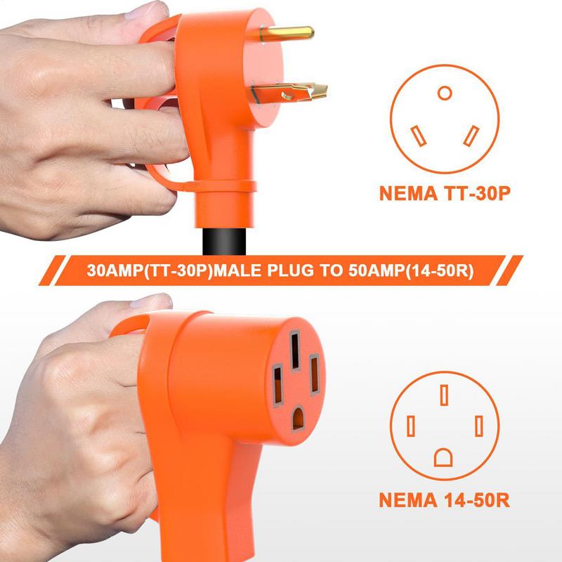 30-амперный шнур для автофургона, сверхмощный преобразователь, 30-50-амперный адаптер для генератора автофургона, 18-дюймовый электрический адаптер для автофургона, собачья кость