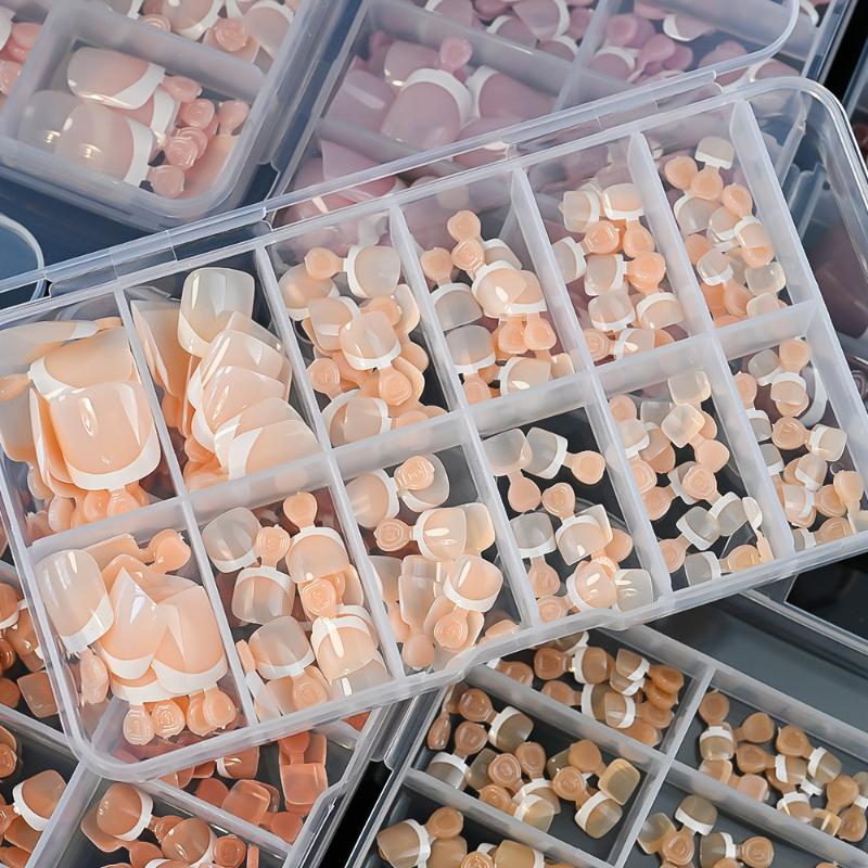 120 шт. Французские короткие квадратные искусственные накладные ногти на ногах телесно-розового цвета, полное покрытие, накладные ногти на ногах, накладные ногти для наращивания для женщин