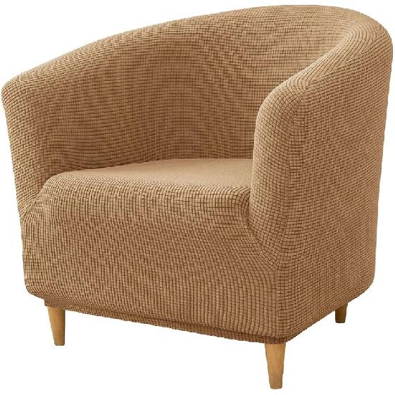 Чехол на клубное кресло, Эластичный клетчатый чехол на кресло-бочку, Съемные чехлы для кресла с подлокотниками, 1 предмет, Чехлы на кресло-бочку с эластичным низом для гостиной