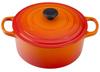 Литая эмалированная кастрюля Le Creuset Signature Cocotte Ronde 22 см, оранжевая, совместимая с газовой духовкой IH, японская [Авторизованный продукт]