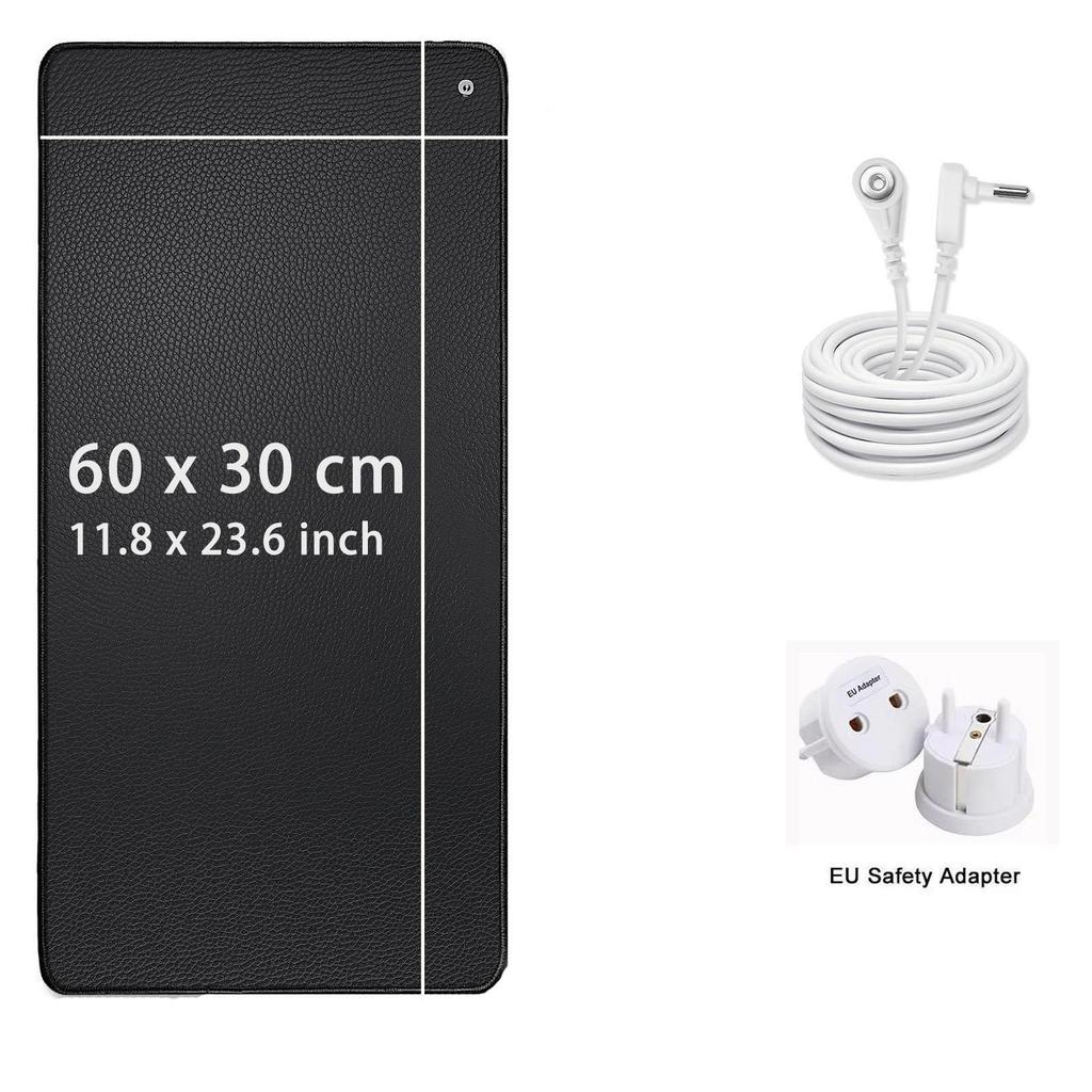 Многофункциональный черный заземляющий коврик с нескользящей подошвой для облегчения боли, улучшения сна и повышения уровня энергии