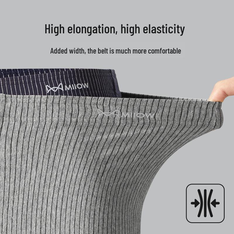 MaoRen Men's Pure Cotton Boxer Briefs 3-Pack